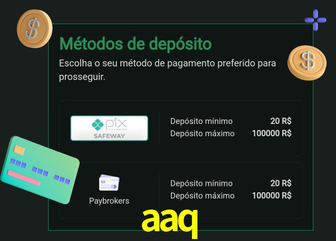O cassino aaq oferece uma grande variedade de métodos de pagamento